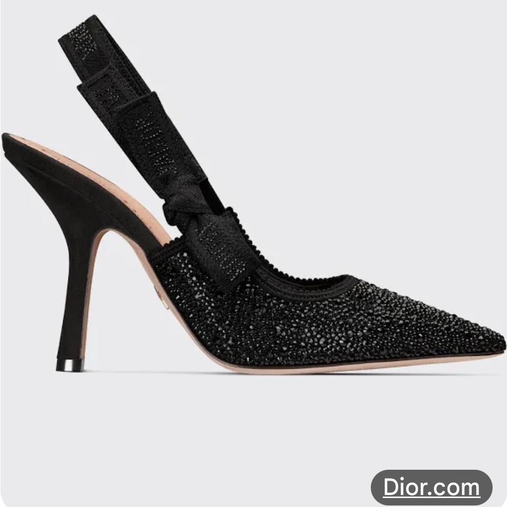 Elegant Black Slingback Heels - Picture 4 of 8